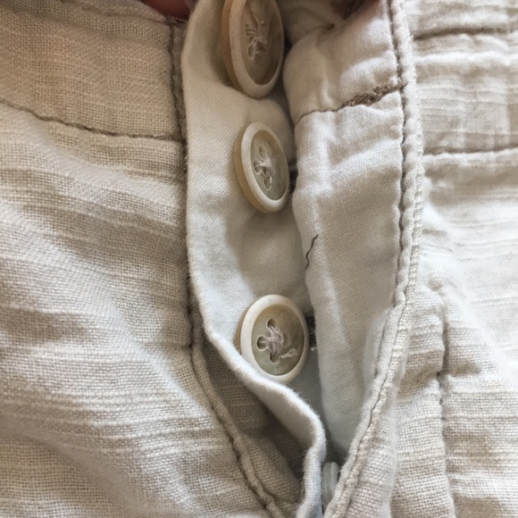 Free People Linen Button Fly Shorts - Picture 2 of 6